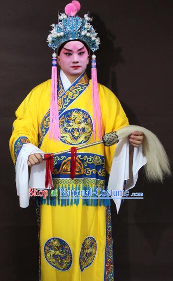 Traditional China Beijing Opera Eunuch Embroidery Costume, Chinese Peking Opera Embroidered Robe Clothing