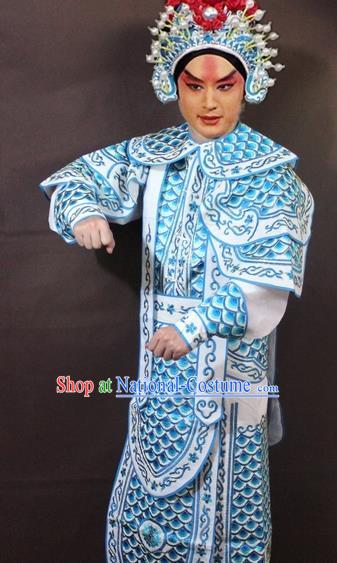 Traditional China Beijing Opera Costume Gifted Scholar Embroidered Robe and Hat Ancient Chinese Peking Opera Embroidery Clothing