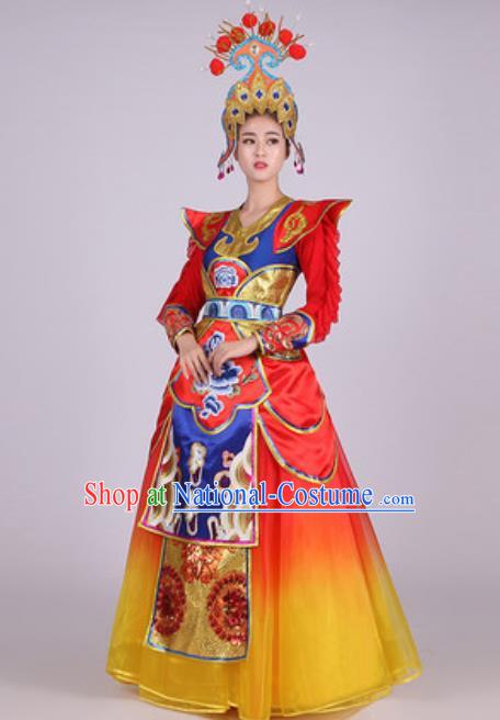 Traditional Chinese Fan Dance Folk Dance Costume Classical Yangko Dance Classical Dance Dress