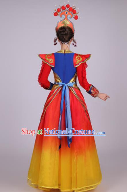 Traditional Chinese Fan Dance Folk Dance Costume Classical Yangko Dance Classical Dance Dress