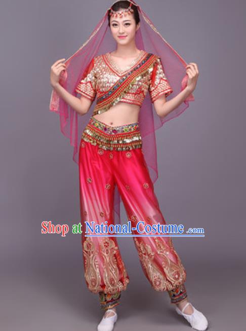 Chinese Traditional Uyghur Nationality Dance Costume Belly Dance Dress for Women