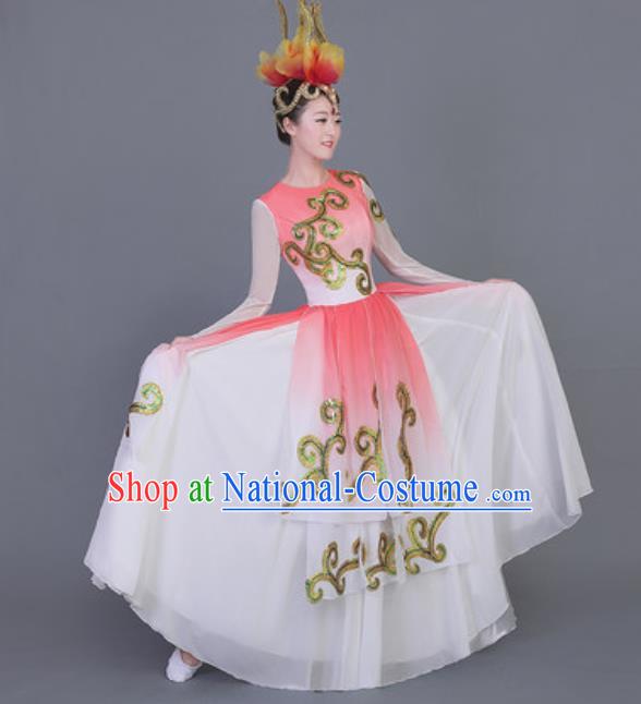 Traditional Chinese Fan Dance Folk Dance Costume Classical Yangko Dance Classical Dance Dress