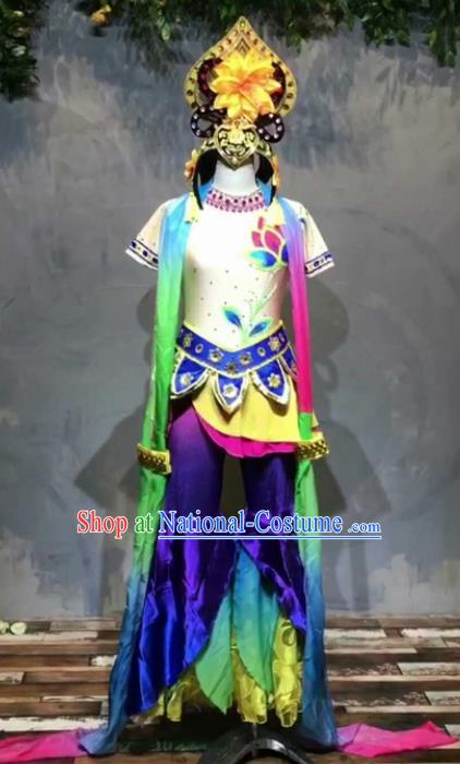 Chinese Traditional Folk Dance Costume Classical Dance Flying Dance Clothing for Women