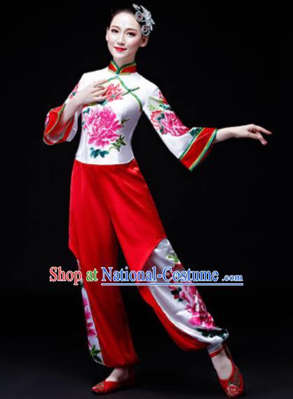 Chinese Traditional Classical Dance Costume Folk Dance Fan Dance Yangko Clothing for Women