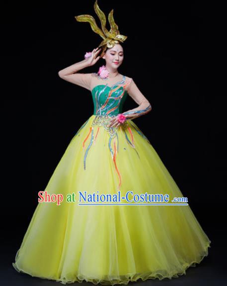 Professional Opening Dance Modern Dance Chorus Costume Stage Performance Veil Dress for Women