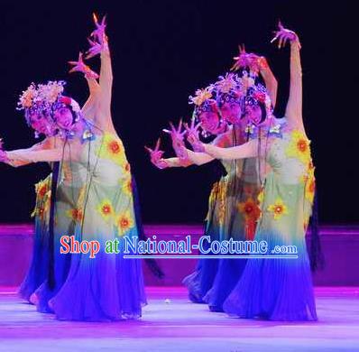 Chinese Traditional Folk Dance Costume Beijing Opera Classical Dance Dress for Women