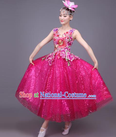 Traditional Chinese Fan Dance Folk Dance Costume Classical Yangko Dance Classical Dance Dress