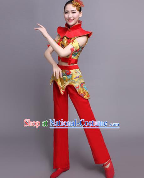 Traditional Chinese Fan Dance Folk Dance Costume Classical Yangko Dance Classical Dance Dress