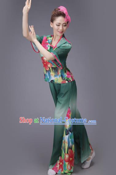 Traditional Chinese Fan Dance Folk Dance Costume Classical Yangko Dance Classical Dance Dress