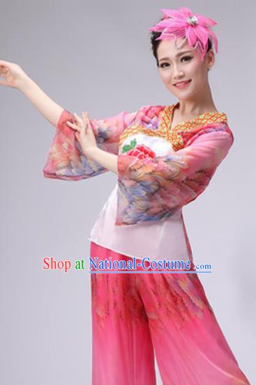 Traditional Chinese Fan Dance Folk Dance Costume Classical Yangko Dance Classical Dance Dress