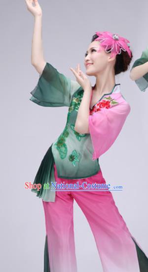 Traditional Chinese Fan Dance Folk Dance Costume Classical Yangko Dance Classical Dance Dress