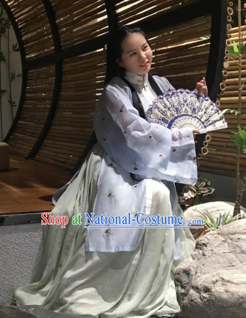 Chinese Ancient Palace Lady Hanfu Han Dynasty Imperial Concubine Queen Embroidered Historical Costumes