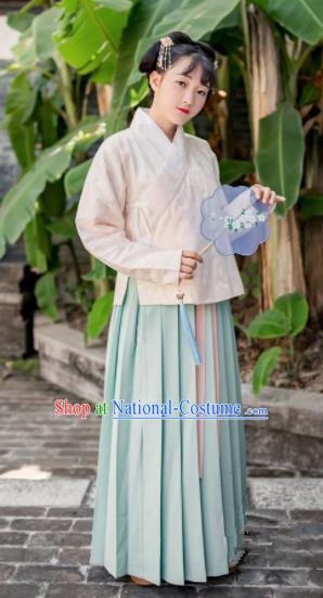 Chinese Traditional Ming Dynasty Nobility Lady Costumes Ancient Maidenform Hanfu Dress for Women