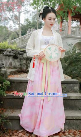 Chinese Traditional Song Dynasty Palace Lady Costumes Ancient Maidenform Hanfu Dress for Women