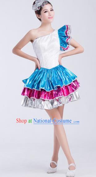 Top Grade Modern Dance Chorus Costume Stage Performance Short Bubble Dress for Women