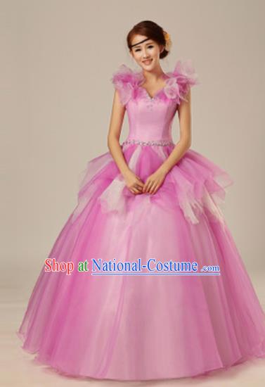 Top Grade Chorus Compere Costume Modern Dance Ballroom Waltz Stage Performance Dress for Women