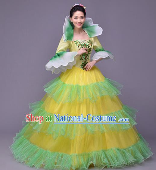 Professional Modern Dance Compere Veil Dress Opening Dance Stage Performance Costume for Women