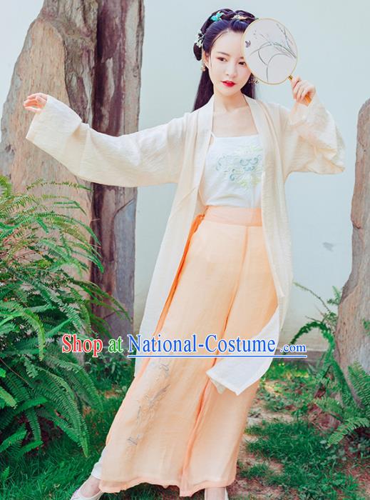 Chinese Ancient Princess Embroidered Costumes Traditional Song Dynasty Young Lady Hanfu Dress for Women