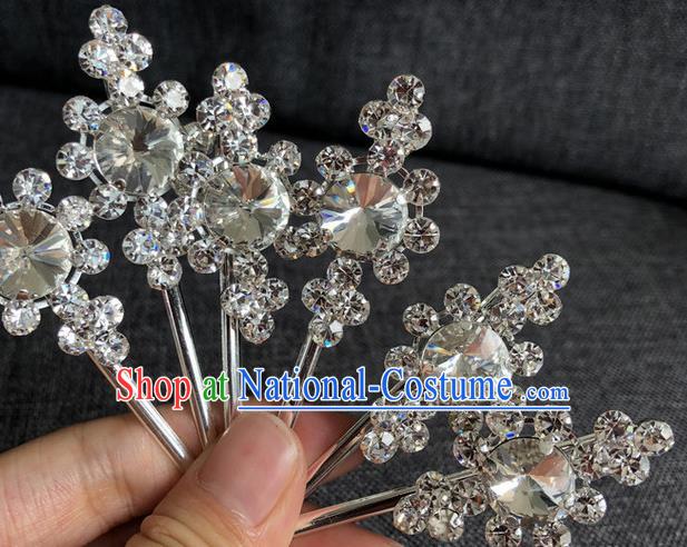 Chinese Traditional Peking Opera Diva Hair Accessories Ancient Crystal Hairpins for Women