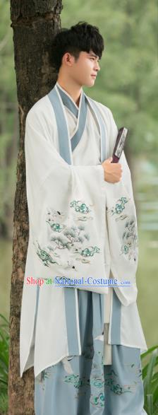 Chinese Han Dynasty Costumes Traditional Ancient Swordsman Clothing for Men