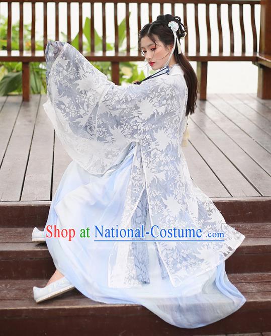 Chinese Ancient Palace Lady Hanfu Han Dynasty Imperial Concubine Queen Embroidered Historical Costumes