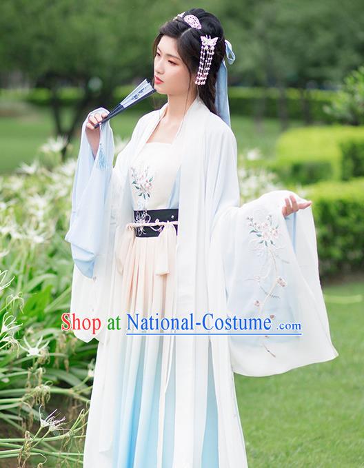 Ancient Chinese Tang Dynasty Nobility Lady Costumes Hanfu Dress for Rich