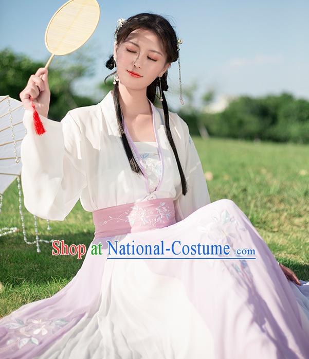 Ancient Chinese Tang Dynasty Palace Lady Costumes Hanfu Dress for Rich