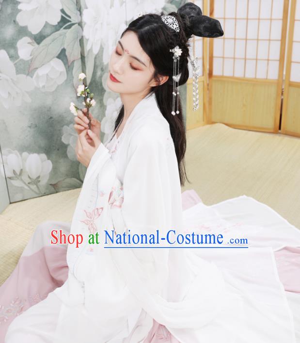 Chinese Ancient Palace Lady Hanfu Han Dynasty Imperial Concubine Queen Embroidered Historical Costumes