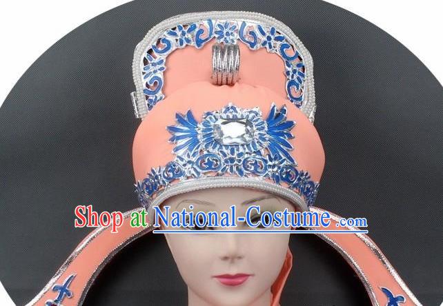 Chinese Ancient Scholar Orange Hat Traditional Peking Opera Niche Headwear for Men