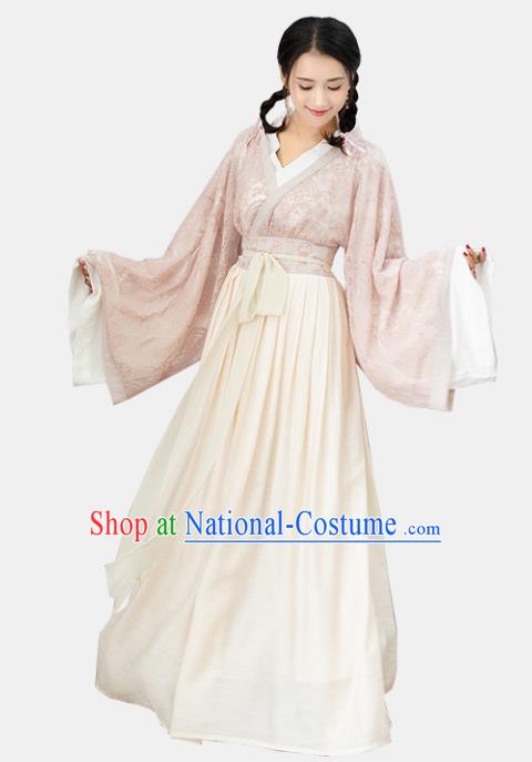 Ancient Chinese Jin Dynasty Princess Historical Costumes Nobility Lady Hanfu Dress for Women