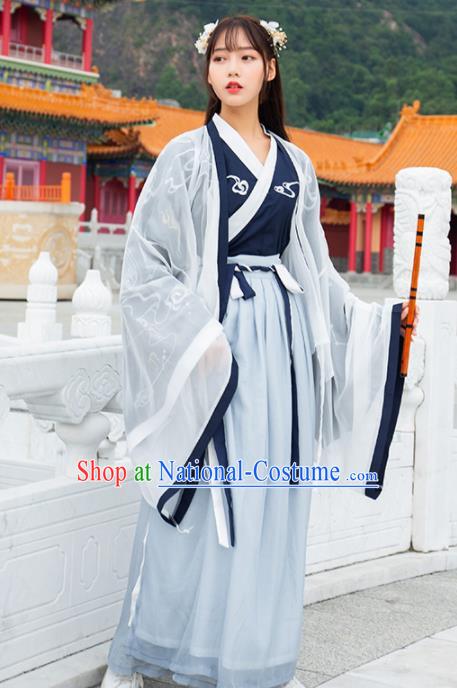 Chinese Ancient Palace Lady Hanfu Han Dynasty Imperial Concubine Queen Embroidered Historical Costumes