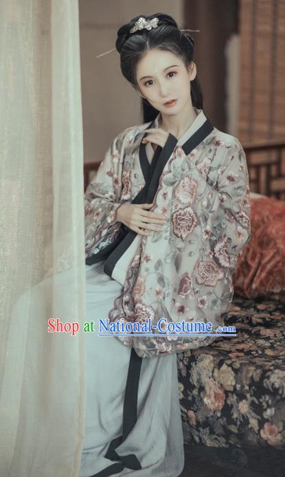 Chinese Traditional Jin Dynasty Princess Historical Costumes Ancient Peri Hanfu Dress for Women