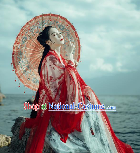 Chinese Traditional Jin Dynasty Imperial Concubine Wedding Historical Costumes Ancient Peri Hanfu Dress for Women