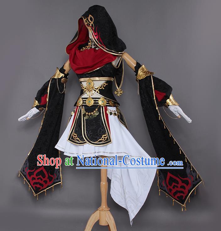 Chinese Traditional Cosplay Costumes Ancient Swordswoman Hanfu Dress for Women