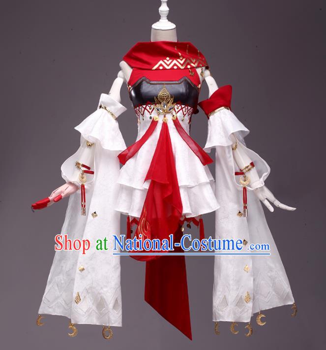 Chinese Traditional Cosplay Young Lady Costumes Ancient Swordswoman Dress for Women