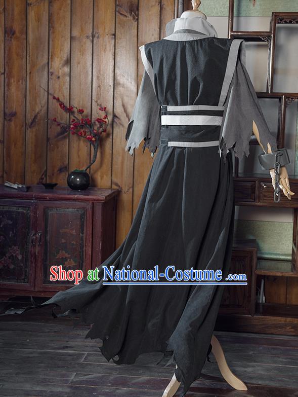 Ancient Chinese Cosplay Costume Chinese Shoes Traditional China Swordsman Clothing and Jewelry Accessories