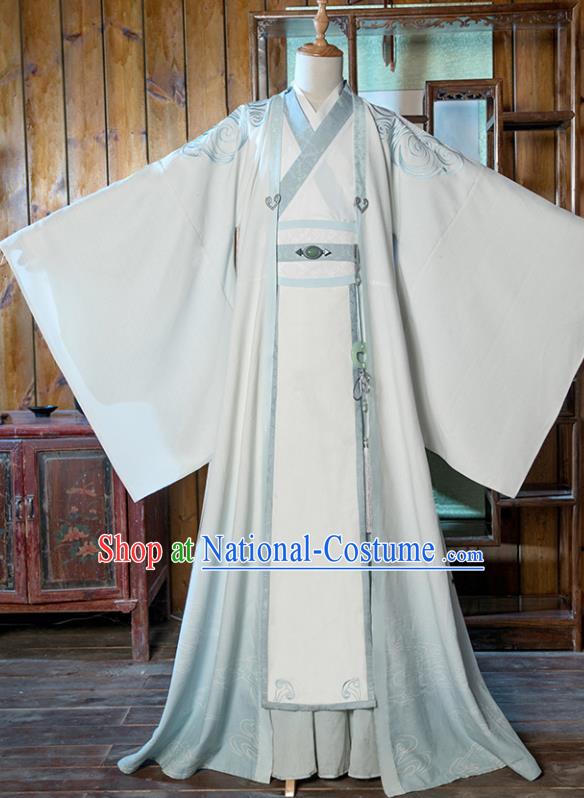 Chinese Traditional Cosplay Taoist Costumes Ancient Nobility Childe Swordsman Clothing for Men