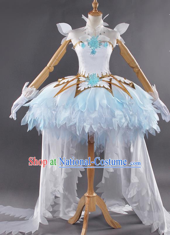 Chinese Traditional Cosplay Fairy Costumes Princess Bubble Dress for Women