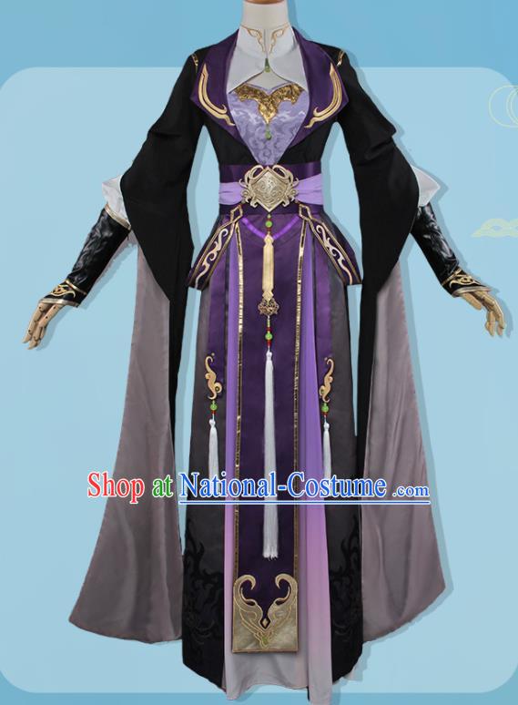 Chinese Traditional Cosplay Swordsman Costumes Ancient Female Knight Dress for Women