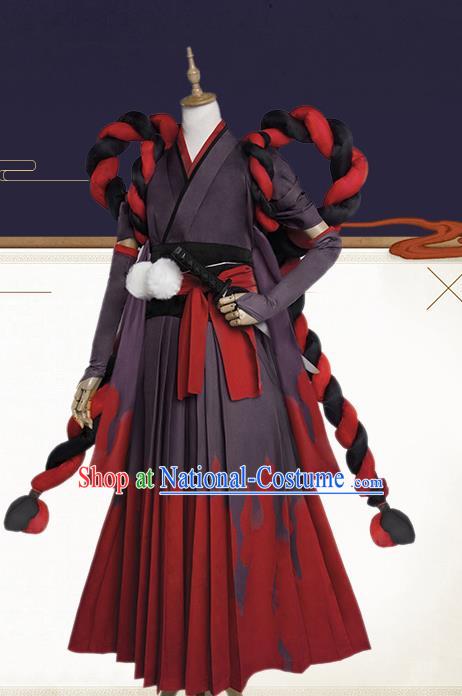 Chinese Traditional Cosplay Master of the Dead Costumes Ancient Swordsman Clothing for Men