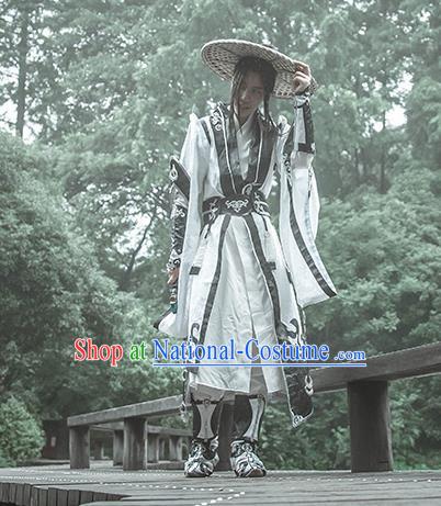 Chinese Traditional Cosplay Taoist Priest Costumes Ancient Swordsman Clothing for Men