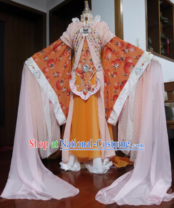 Top Grade Cosplay Apsara Peri Costumes Chinese Ancient Princess Dress for Women