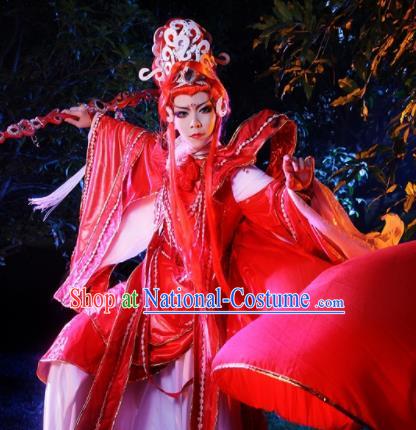 Top Grade Chinese Ancient Cosplay Nobility Childe Swordsman Red Costumes for Men