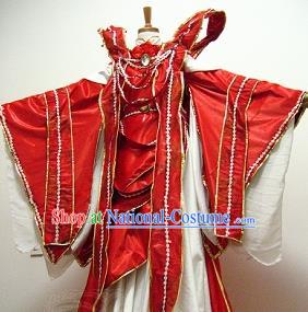 Ancient Chinese Cosplay Costume Chinese Shoes Traditional China Swordsman Clothing and Jewelry Accessories