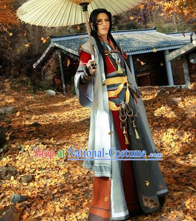 Top Grade Cosplay Chinese Ancient Swordsman Halloween Costumes for Men