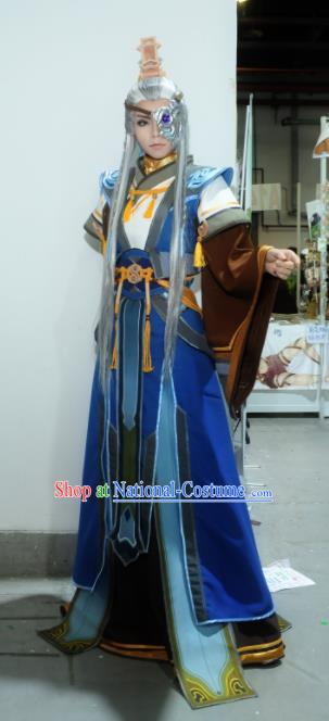 Top Grade Cosplay Chinese Ancient Swordsman Nobility Childe Costumes for Men