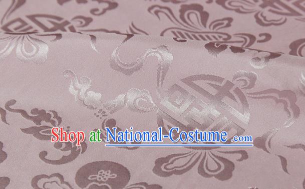 Asian Chinese Traditional Pink Silk Fabric Ancient Hanfu Jacquard Brocade Fabric Drapery Material