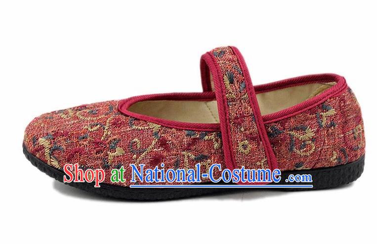 Chinese National Shoes Traditional Cloth Shoes Linen Shoes Embroidered Shoes