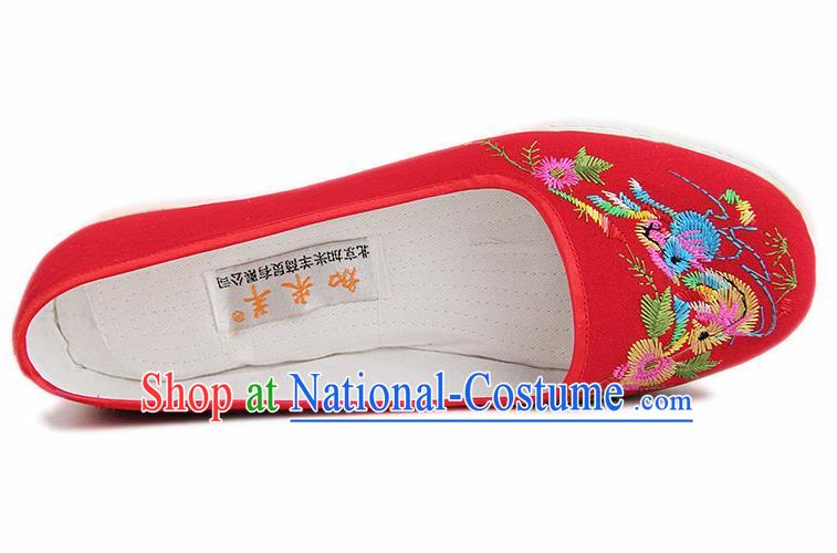 Chinese National Shoes Traditional Cloth Shoes Linen Shoes Embroidered Shoes