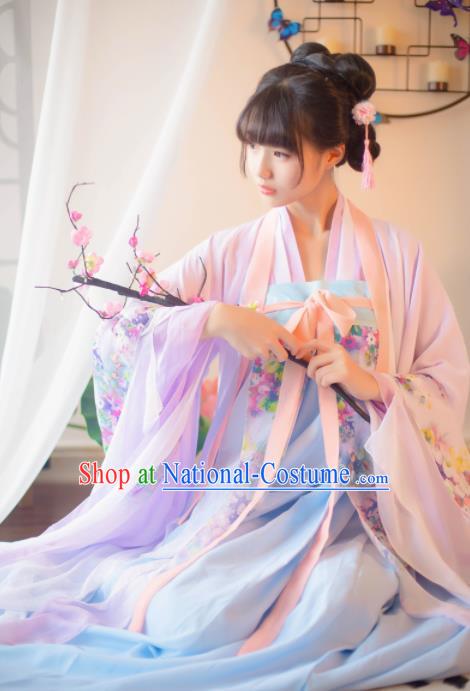 Chinese Ancient Hanfu Dress Tang Dynasty Imperial Consort Historical Costumes for Women